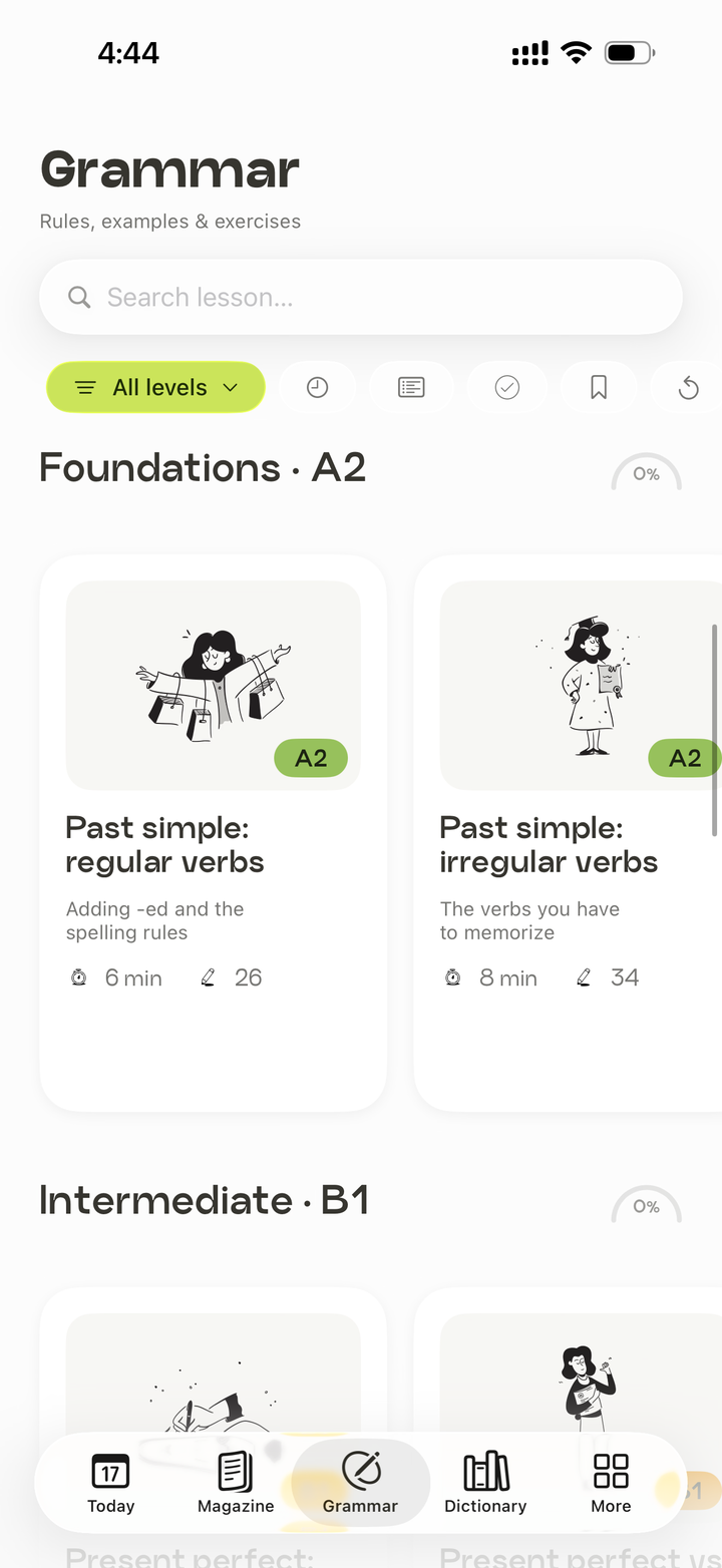 Grammar lessons